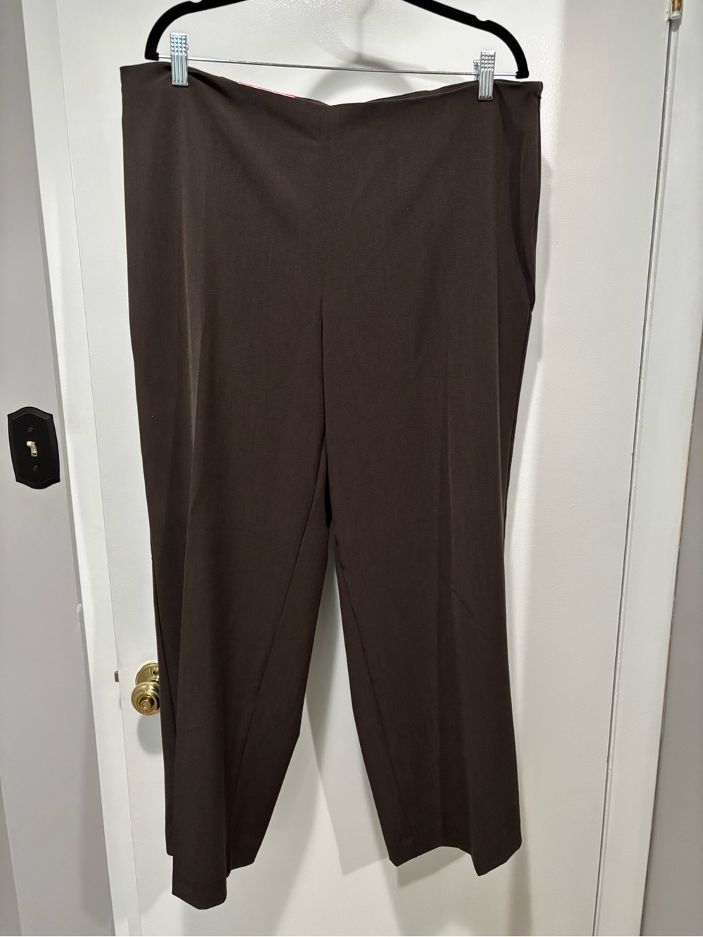 Avenue Dark Brown Pull-On Ponte Pants Size 16P NWT